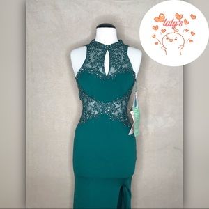 Citng Triangle Green Prom Dress Size 3